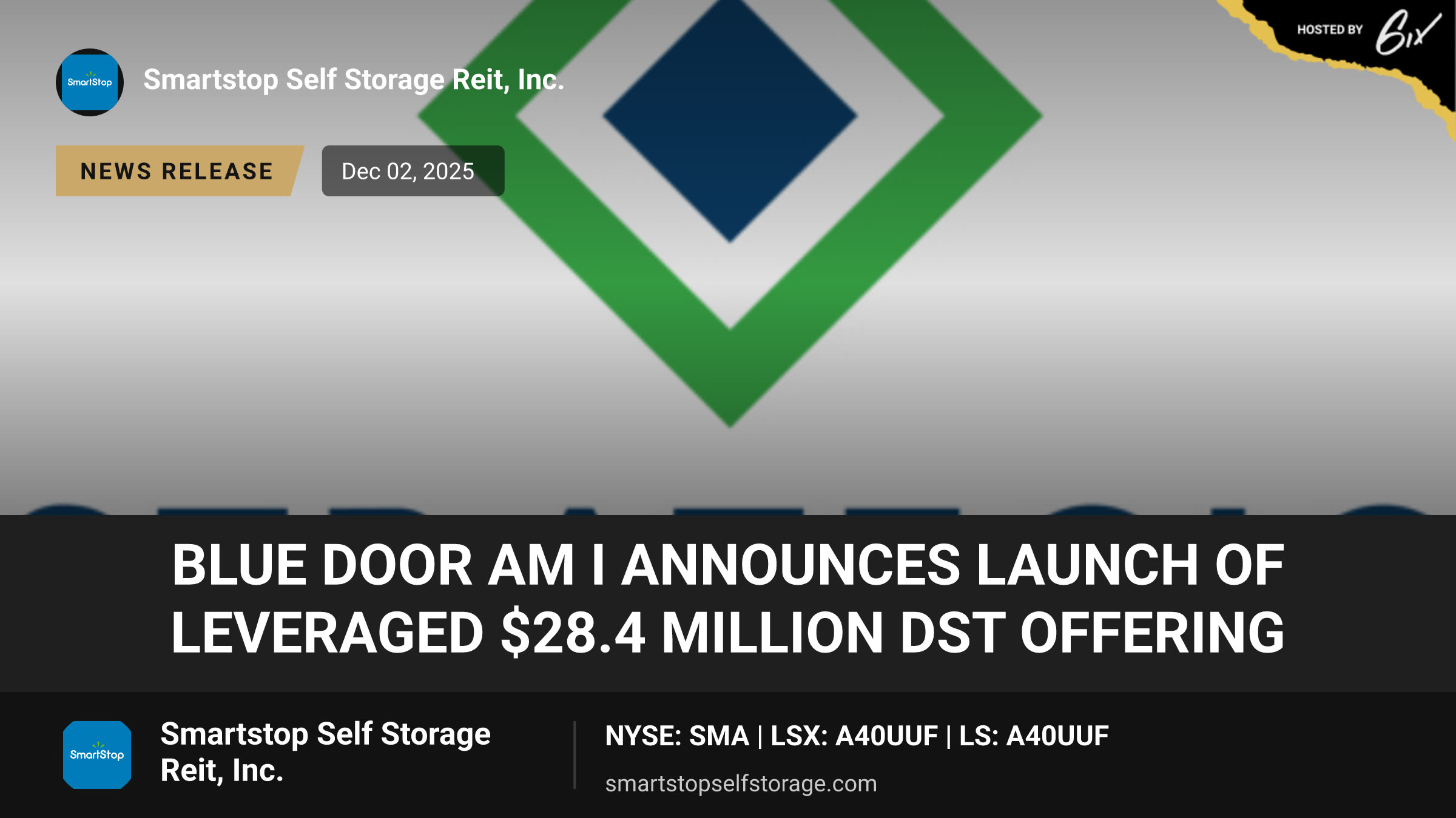 Blue Door AM I Announces Launch of Leveraged $28.4 Million DST Offering