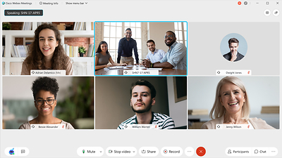 Our new, elegant Webex design puts controls in the most logical place--and even adapts to your screen size.