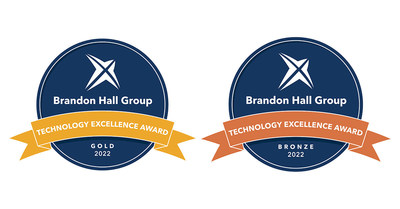 Brandon Hall Group Excellence in Technology Gold and Bronze Award Logos