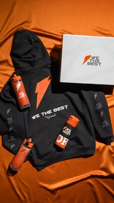 “Gatorade x DJ Khaled” Capsule Collaboration: customized Gx bottle and towel, and Jordan Brand hoodie.