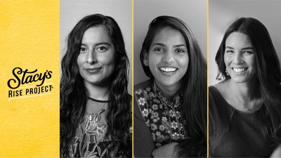 Jocelyn Ramirez, Sajani Amarasiri and Maria Jose Palacio, previous Stacy's Rise Project Winners featured in the 2022 short film, Rise.