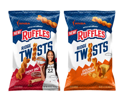 The brand new Ruffles Ridge Twists come in two flavors: Double Cheddar and A’ja's Signature Flavor, Smoky BBQ