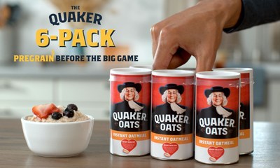Limited-edition 6-pack of Quaker Oats for one hundred fans to enjoy before the Big Game. 6-pack not available for sale, fresh fruit added as a suggestion.