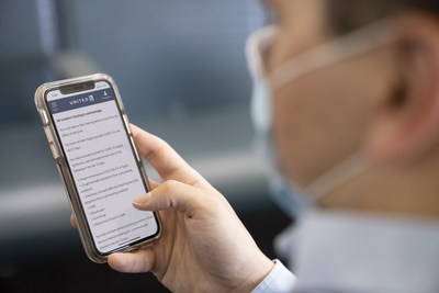 Ready-to-Fly checklist on mobile (PRNewsfoto/United Airlines)