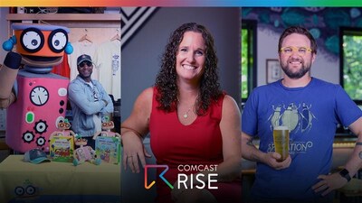 Comcast is awarding grant packages to 100 Grand Rapids & Muskegon-area entrepreneurs, including Mitch Ermatinger of Speciation Cellars, Michael Hyacinthe of Wimee's World, and Laura Kruisenga of Kennari Consulting.