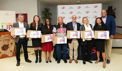 Comcast joins the Chickahominy Indian Tribe in Charles City County (VA) to announce $25,000 and 100 laptops and the installation of a WiFi-connected Lift Zone to help with digital literacy and skills training.