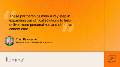 Illumina, in partnership with pharma partners will develop new companion diagnostics claims to help match patients with cancer to precision oncology therapies and clinical trials.