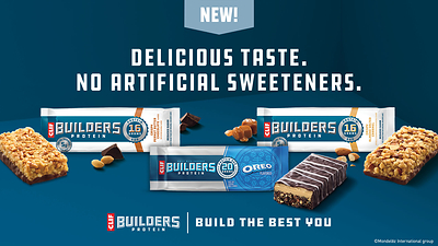 CLIF BUILDERS brand launches three new high-protein bar innovations including BUILDERS OREO-flavored and BUILDERS Reduced Sugar Crispy Protein bars in two exciting flavors.