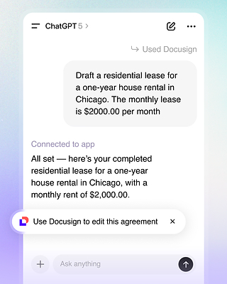 Docusign contract AI coming to OpenAI's ChatGPT