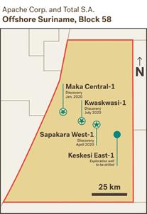 Block 58 Suriname Map - Apache Corp. and Total S.A., July 29, 2020