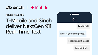 Cutting-edge technology launched in Texas Emergency Communications Center giving customers new option to text for emergency help (PRNewsfoto/Sinch)