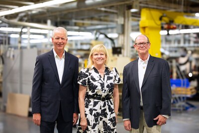 (L) Joe Klenke, President, Taylor Labeling Solutions (M) Kris Malkoski, Segment CEO, Learning & Development, Newell Brands (R) Steve Mcdonell, Vice President of Engineering, Taylor Labeling Solutions
