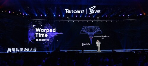 Kip S. Thorne, 2017 Nobel Laureate in Physics, Feynman Professor of Theoretical Physics, Emeritus at the California Institute of Technology, and scientific advisor and executive producer of the film Interstellar, delivering his speech. (PRNewsfoto/Tencent)