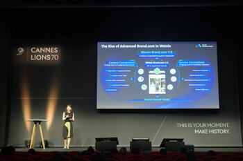 Kiki Fan s'exprimant au Cannes Lions