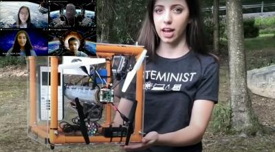 The winning team from last year’s TI Codes Contest, the Germaphobes, worked virtually to design a free-flying robot that uses ultraviolet light for sterilizing the International Space Station.