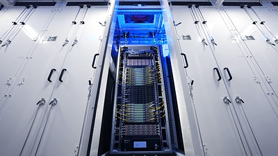 CoreWeave’s GB300 NVL72 deployment. Photo courtesy of Switch. © 2025. All rights reserved.