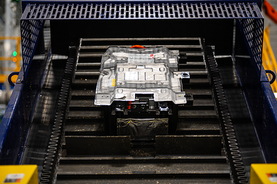 A lithium-ion battery being recycling at the American Battery Technology Company recycling facility.  The facility has now manufactured recycled products that are able to be sold for revenue generating operations through ABTC’s already contracted offtake and marketing agreements.