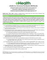 eHealth, Inc. Announces First Quarter 2025 Results