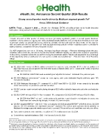 eHealth, Inc. Announces Second Quarter 2024 Results