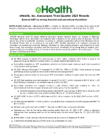 eHealth, Inc. Announces Third Quarter 2023 Results