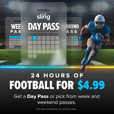 Sling TV introduces Day Pass for $4.99.