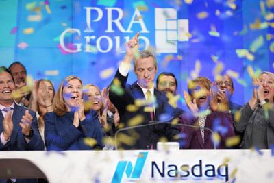 President and CEO Kevin Stevenson Rings the Nasdaq Closing Bell in honor of PRA Group's 20 years as a publicly traded company.