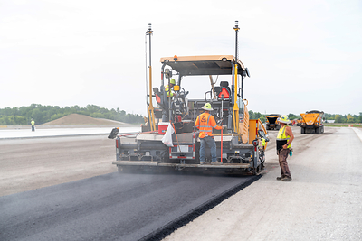Trimble Introduces Horizontal Steering Control, Automatic Screed Width Control for Vögele Asphalt Pavers