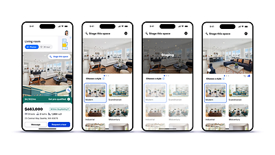 Virtual Staging, available on Zillow Showcase℠ listings, is an AI-powered tool that restyles empty rooms so shoppers can visualize the space in different design styles, such as modern or Scandinavian.