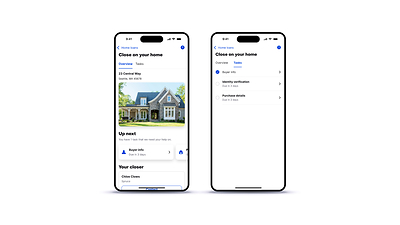 The closing dashboard, built with Spruce®, lets buyers track tasks related to title and escrow services during closing — all in one secure, connected view.