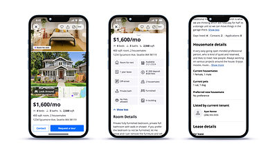 Room listings on Zillow