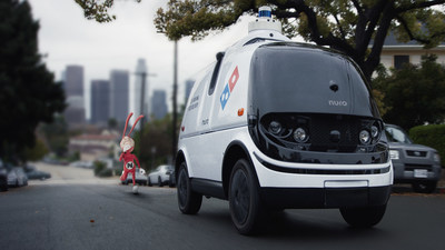 The Noid has returned in Domino’s new television ads which capture the pesky antihero trying to thwart the advanced technology of Nuro’s R2 robot – a completely autonomous, occupantless on-road vehicle – out on a pizza delivery.