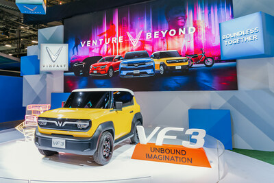 Photo of the mini e-SUV VF3 at CES 2024