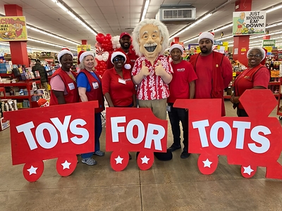 Ollie's hosts Toys for Tots event in Natchez, MS store.