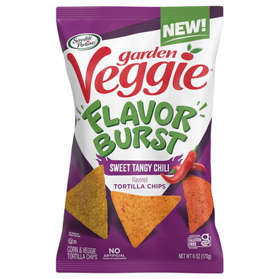 Garden Veggie™ Snacks Introduces Bold New Varieties of its Flavor Burst™ Tortilla Chips, including Sweet Tangy Chili.