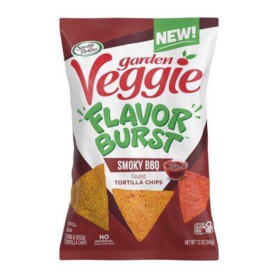 Garden Veggie™ Snacks Introduces Bold New Varieties of its Flavor Burst™ Tortilla Chips, including Smoky BBQ.