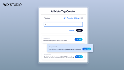 Instantly generate three tailored title tags and meta descriptions based on their page data.