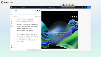 Customize CSS by copying and pasting into the Wix Studio editor and applying it to elements to create new designs, animations, and interactions.