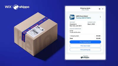 From within the Wix Dashboard, business owners can buy and print shipping labels, as well as print return labels.
