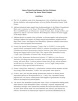 City of Adeltanto - Fenner Gap Letter of Intent