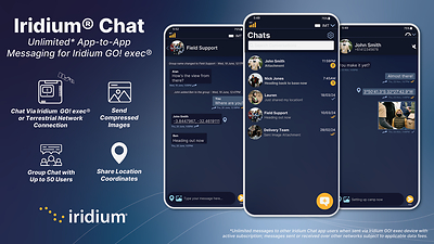 Iridium Chat: Unlimited App-to-App Messaging for Iridium GO! exec