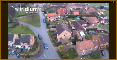 Screenshot of live video transmission