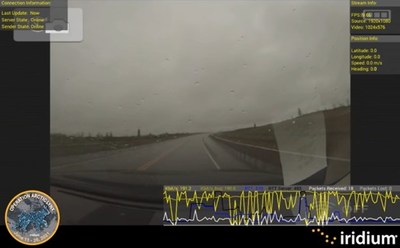 A screenshot of live on-the-move 1080 HD video footage over the Iridium network in real-time utilizing AnsuR’s ASMIRA application.