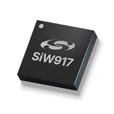 The SiWx917 Wi-Fi6 and Bluetooth Low Energy SoC. The SiWx917 uses half the energy as competing Wi-Fi 6 and Bluetooth LE SoCs.