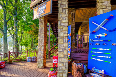 Families can find all things NERF on the massive property, including an array of toys on the deck.