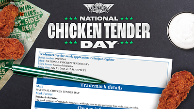 Wingstop filed an application to register National Chicken Tender Day.