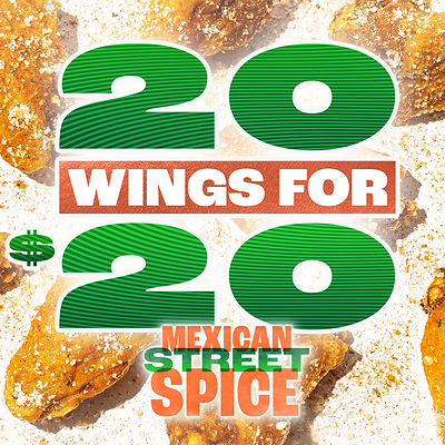 Mexican Street Spice is available on Wingstop’s latest 20 for $20 deal featuring classic wings.
