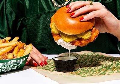 Wingstop’s new Hot Honey Rub can be hand sauced-and-tossed on cooked to order chicken sandwiches, classic wings, boneless wings or tenders.