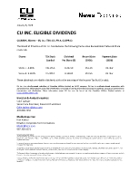 CU Inc. Dividends (CNW Group/CU Inc.)