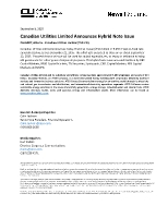 Canadian Utilities Limited Announces Hybrid Note Issue (CNW Group/Canadian Utilities Limited)