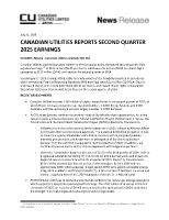 CANADIAN UTILITIES REPORTS SECOND QUARTER 2025 EARNINGS (CNW Group/Canadian Utilities Limited)